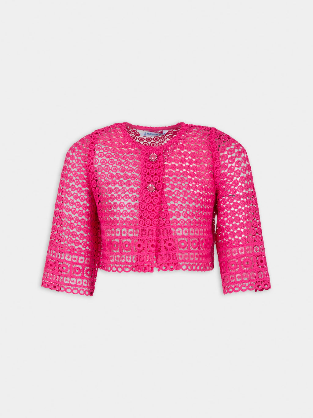 Cardigan fuchsia pour fille